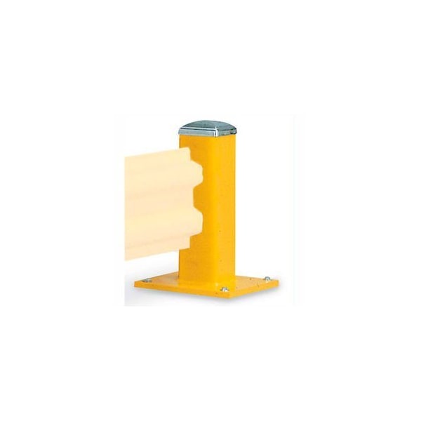 Wildeck Wildeck Steel Single Column Post For Single Rail, 18"H, Yellow WC18 - main
